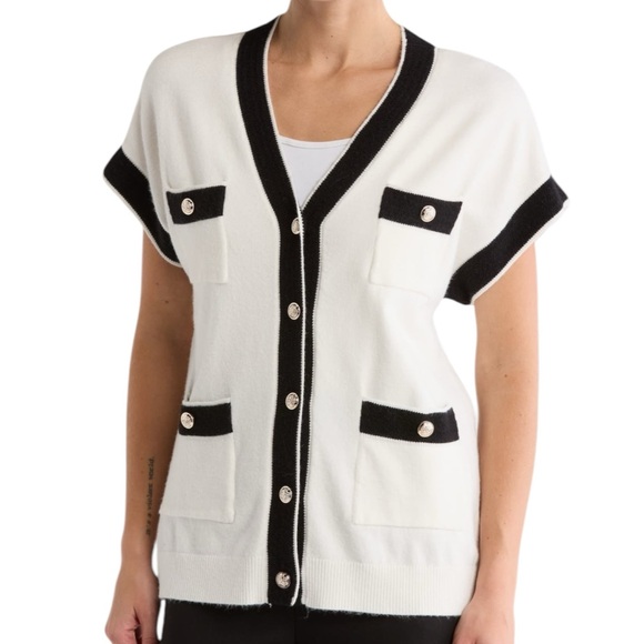 Ellen Tracy Sweaters - ELLEN TRACY COUPE DE VILLE SWEATER VEST RUE DE CAMBON VIBES